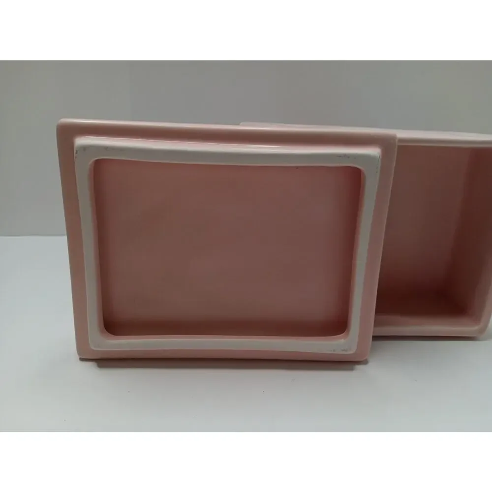 Rae Dunn Ceramic Jewlery Box Light Pink See Description